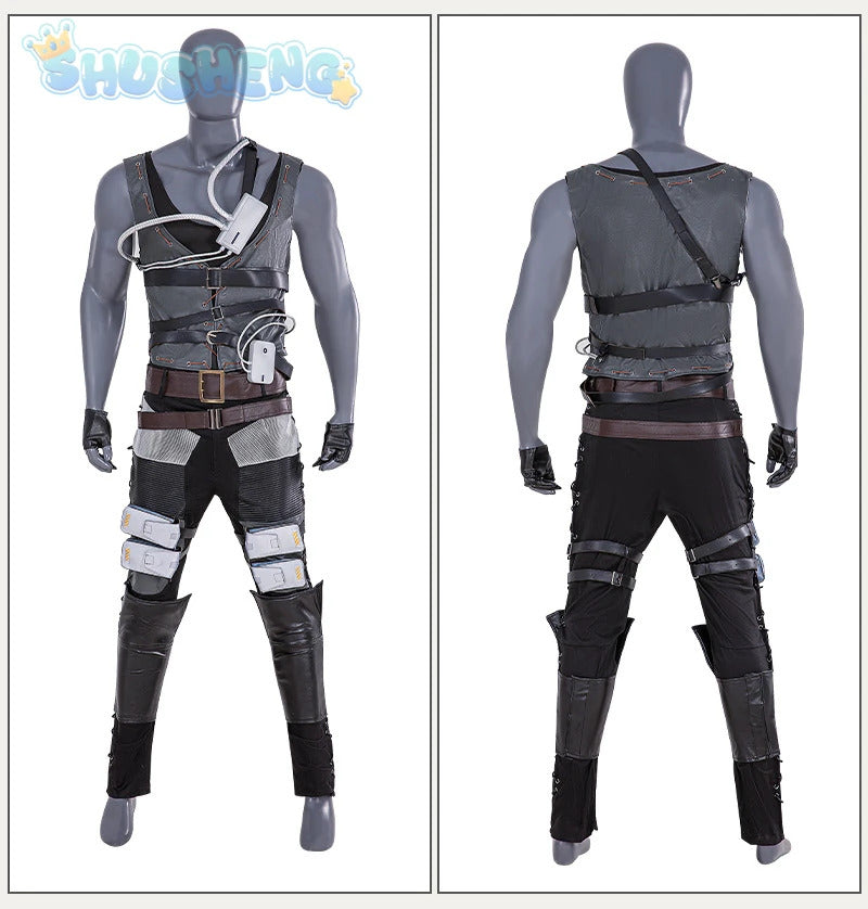 New Game Apex Legends Crypto Tae Joon Park Cosplay Costume Shoes, knee pads, props, Halloween party men's set complete set