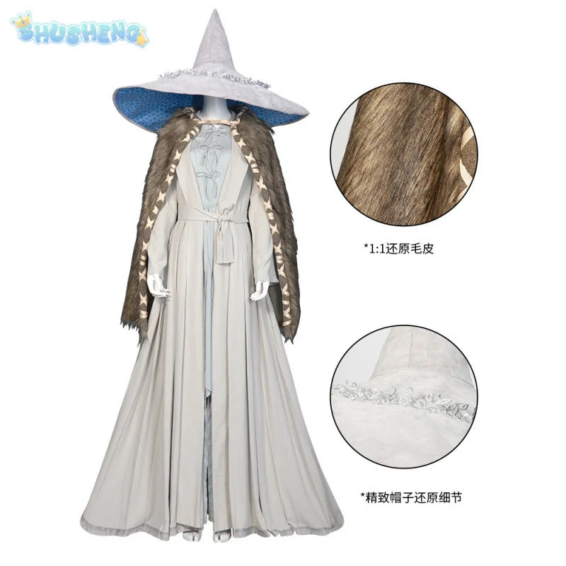 Ranni Cosplay Game Elden Witch Ranni Costume Dress Ring Cloak Hat Woman Man Carnival Party Cape High quality uniform set XS-XXXL