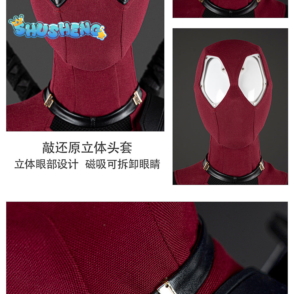 Kids Deadpool Bodysuit Superhero Cosplay Jumpsuit Suit Boys Fantasy Movie Character Peter Parker Dress Up Mask Costume fencing