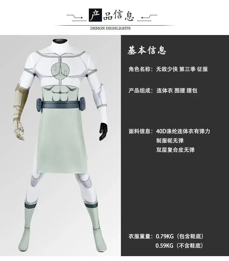 Invincible Season 3 Thragg Cosplay Costume Uniform Halloween Carnival Party Christmas Play Role Clothes Clothing for Men