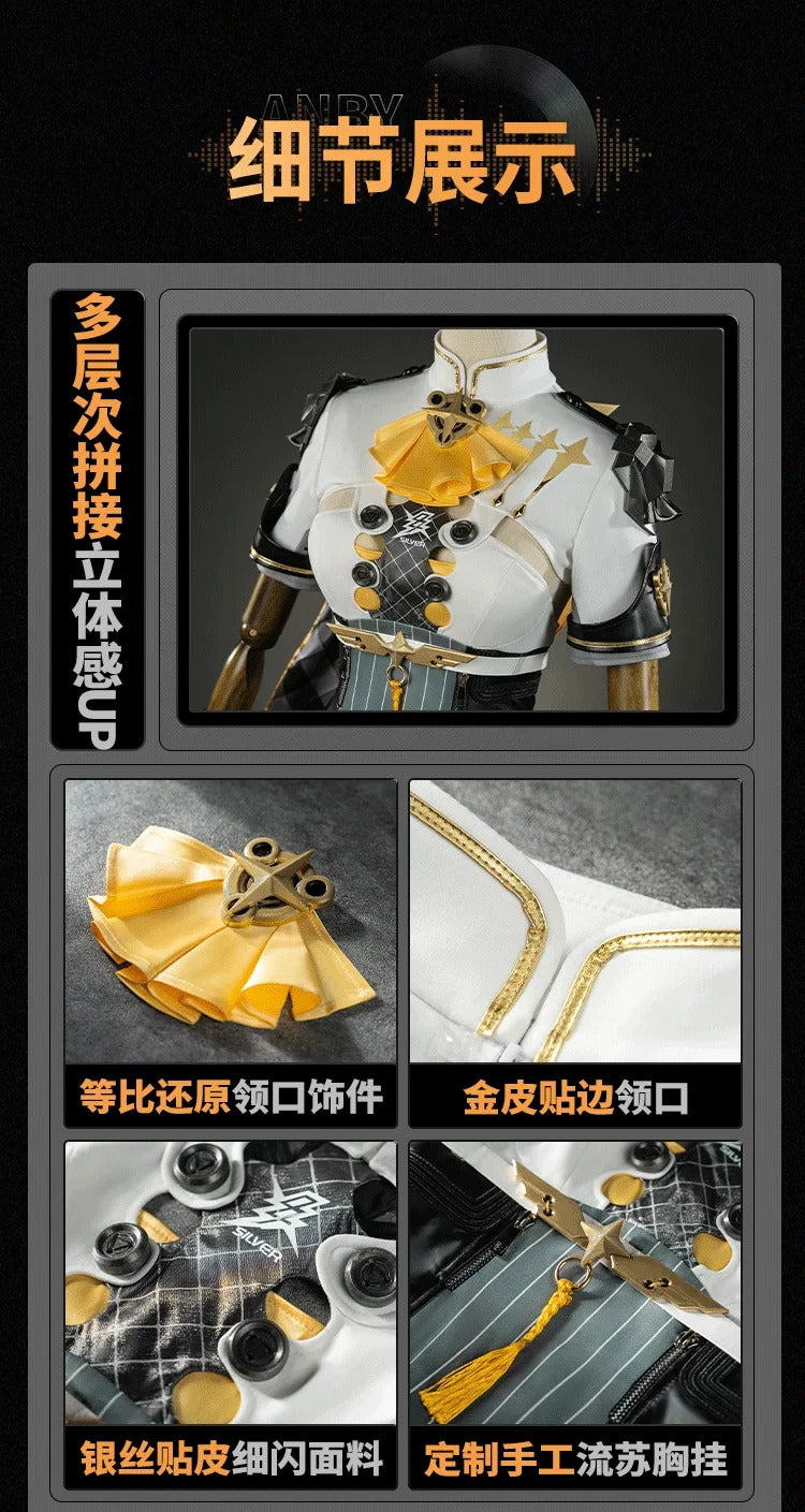 Zenless Zone Zero Soldier 0 - Anby Cosplay Silver Soldier - Anby Costume Halloween Party New Fashionable Women Uniform Full Set