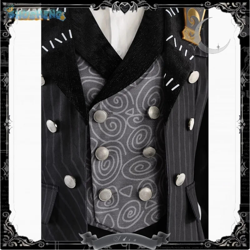 Twisted Wonderland idia Cosplay Costume Coat vest shirt pants tie brooch glove set Halloween high-quality Woman Man idia uniform