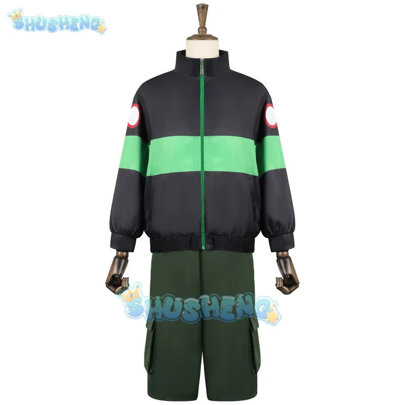 Anime Sakamoto Days Heisuke Mashimo Cosplay Costume Black Green Jacket Pants Halloween Party for Women Men Props Carnival
