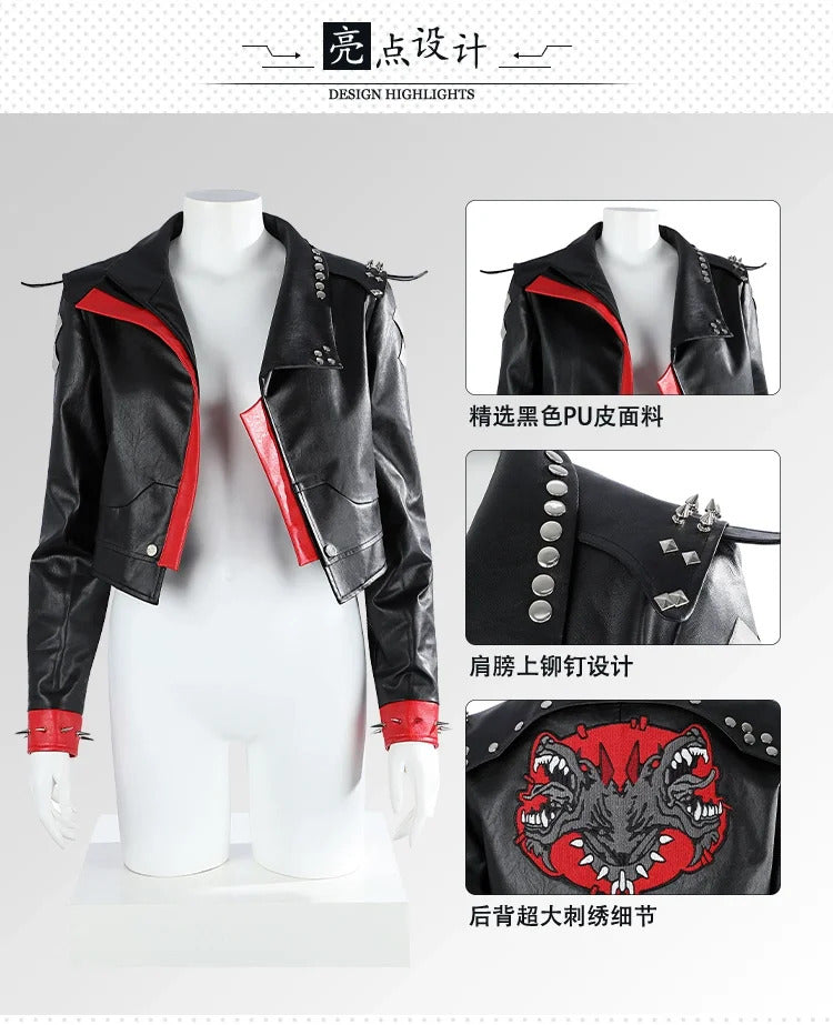 LoL Arcane:League of Legends 2 Vi Cosplay Costume Coat Uniform Hallowen Carnival Party Play Role Clothing for Women Shusheng