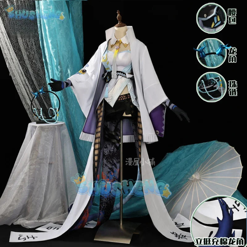 Arknights Ling Cosplay Costume Uniform Halloween Carnival Party Christmas Play Role Clothes Clothing for Women Shusheng