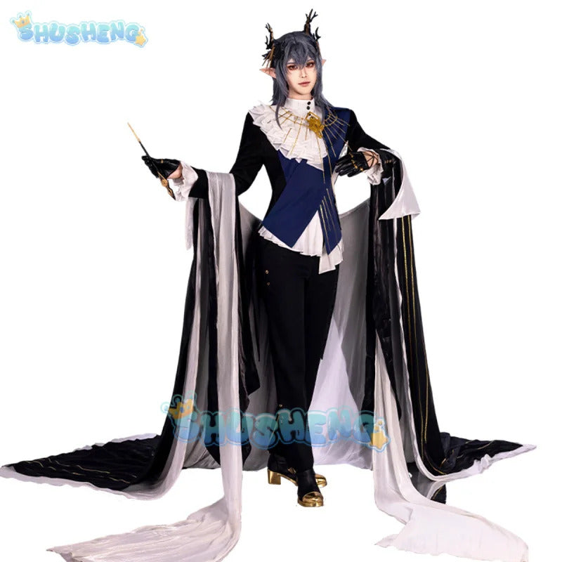 Arknights Aefanyl Logos Cosplay Costume Uniform Earrings Radiant Serenity Ambience Synesthesia Halloween Party for Women Men