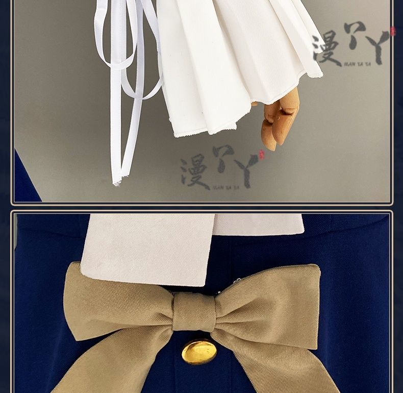 Arknights Amiya Cosplay Costume Set Dress Ear Headband White Navy Games Anime Costumized Outfit for Women