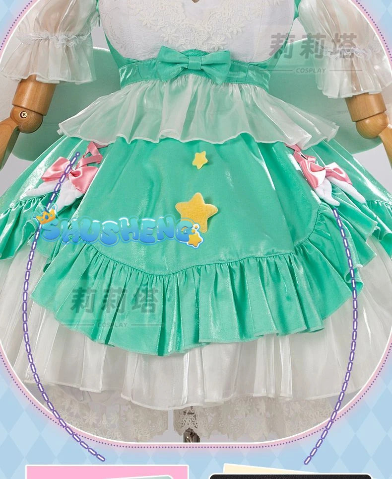 Miku cosplay cute princess Loli dress Miku wig play a full set of dresses for Christmas and Halloween