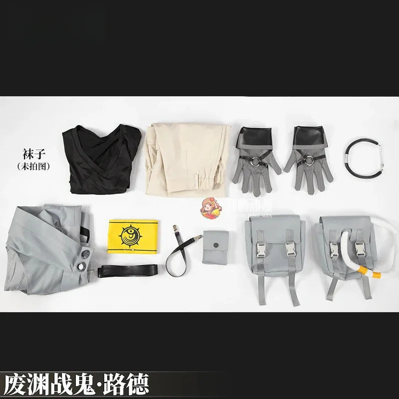 Anime Gachiakuta Rudo Surebrec Cosplay Costume Uniform Hoodie Gloves Akuta Cleaners Halloween Party Women Men Carnival