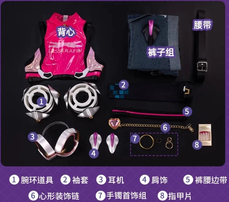 Game Juno OVERWATCH2 Cosplay OW Linkage Girl Goup Costume Halloween Party Sweet Women Uniform Props Accessories Set