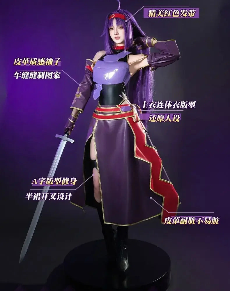 Anime Konno Yuuki Sword Art Online SAO Cosplay Costume Women's Man jumpsuit gloves belt skirt set Halloween handsome uniform