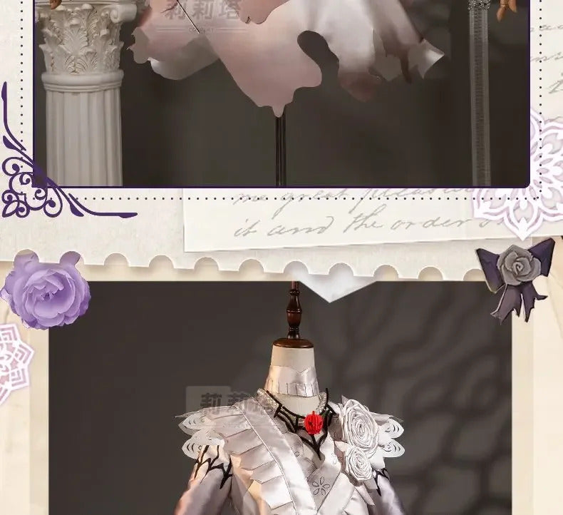 Shusheng-R Game Identity Ⅴ Tracy Reznik Mechanic Cosplay Costume Dress Crown Belt Accessories Prop Set Halloween Party Sweet Girl Uniform