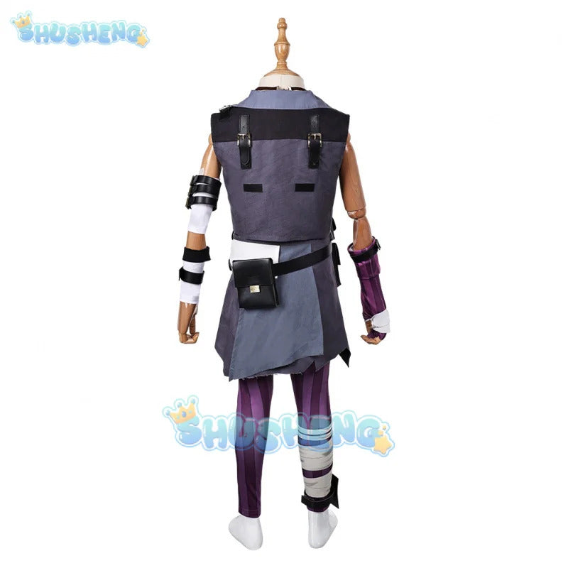 Arcane Isha Cosplay Costume Kids Graffiti set Uniform Halloween Carnival Party Christmas Play Role Clothes Clothing Shusheng