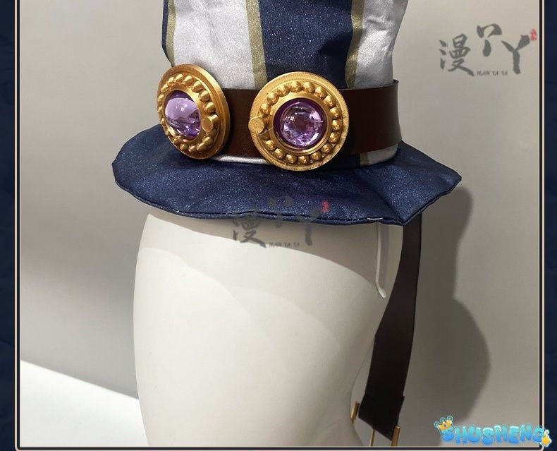 Identity Ⅴ Anne Lester Toy Merchant Cosplay Costume Hat waist bag glasses tie Halloween Gothic casual uniform Woman Man New set