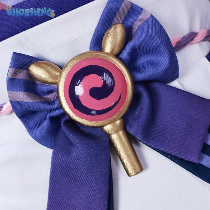 Shusheng-R Game Genshin Impact Yumemizuki Mizuki New role Cosplay Costume Wig, Ear Props, Accessories Dress Halloween Women Sexy Sweet set