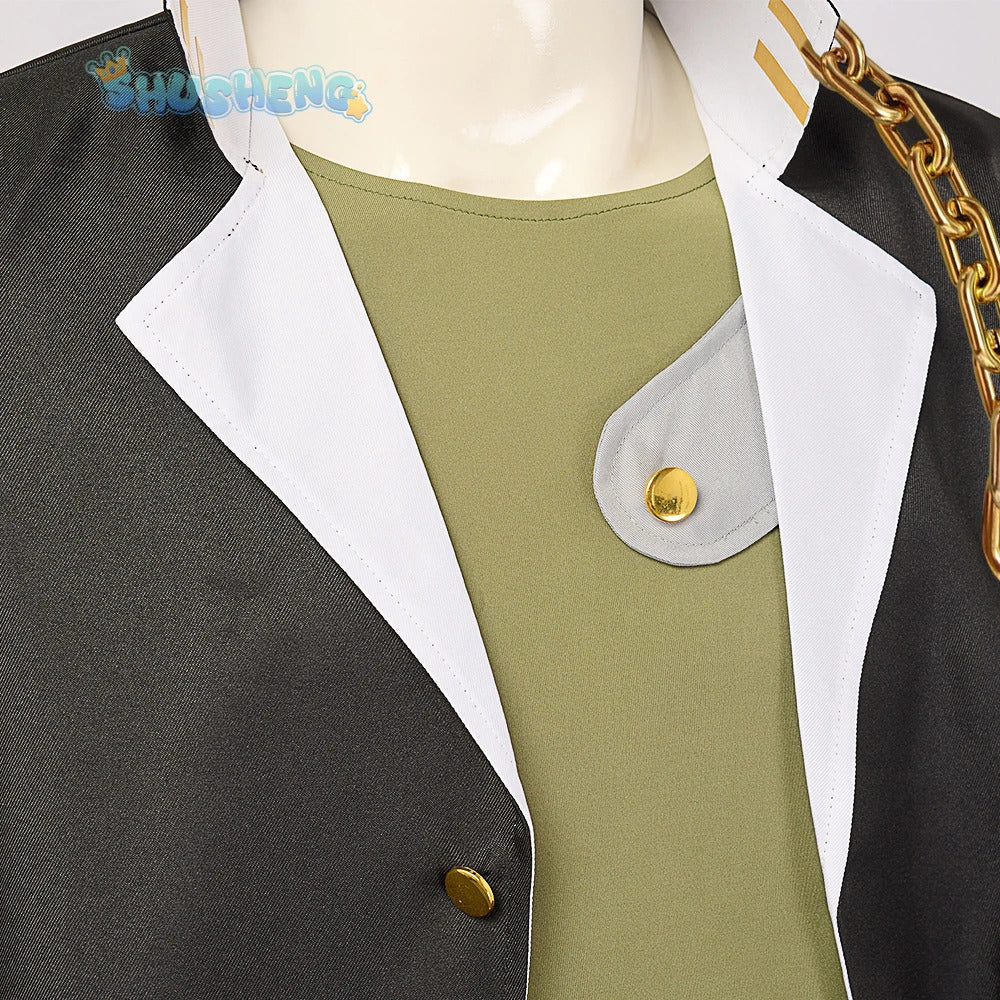 Anime JoJo's Bizarre Adventure Kujo Jotaro Cosplay Costume Hat vest coat belt Halloween carnival Woman man full set uniform