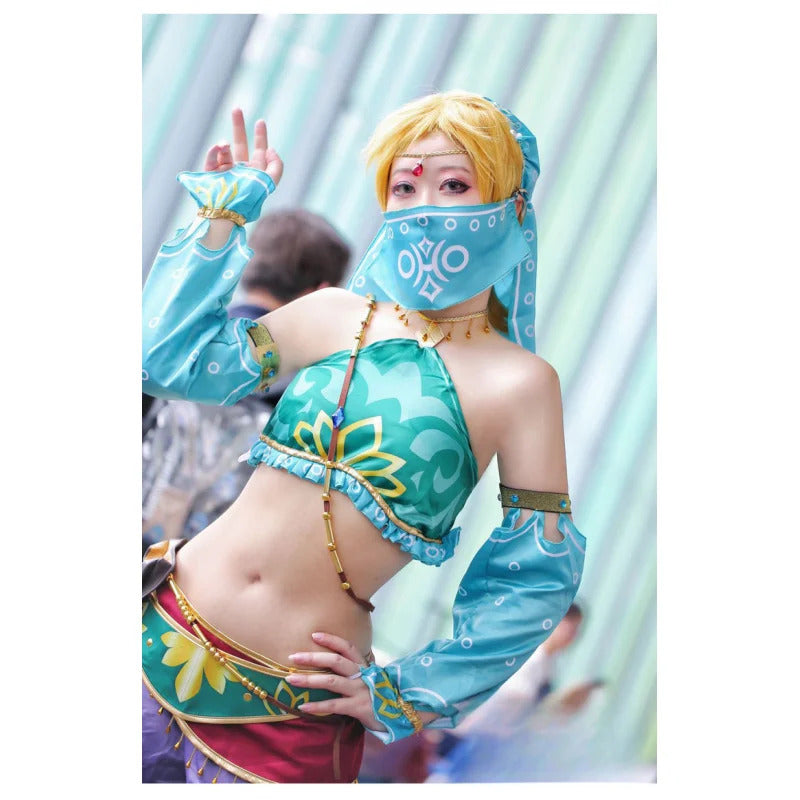 Game Link Zelda Cosplay Costume Heroes veil Wigs and ear accessories set Link Carnival Halloween for Adults Men Woman S-XXL