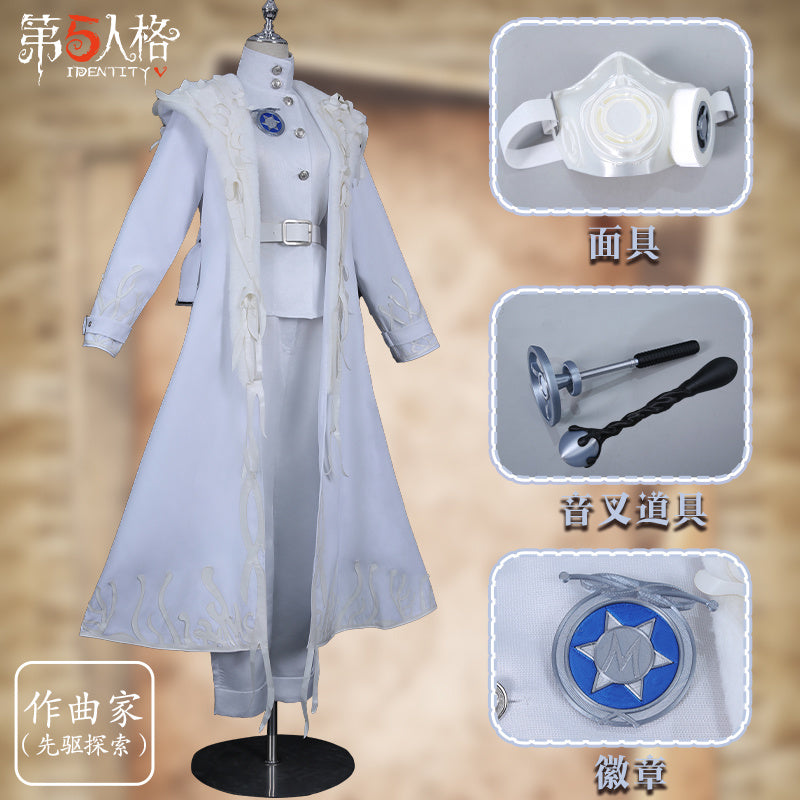 Identity V Game One Character Survivor Composer Frederick Kreiburg Vanguard Explorer Abyssal Cry Cosplay Costume Game Full Suit