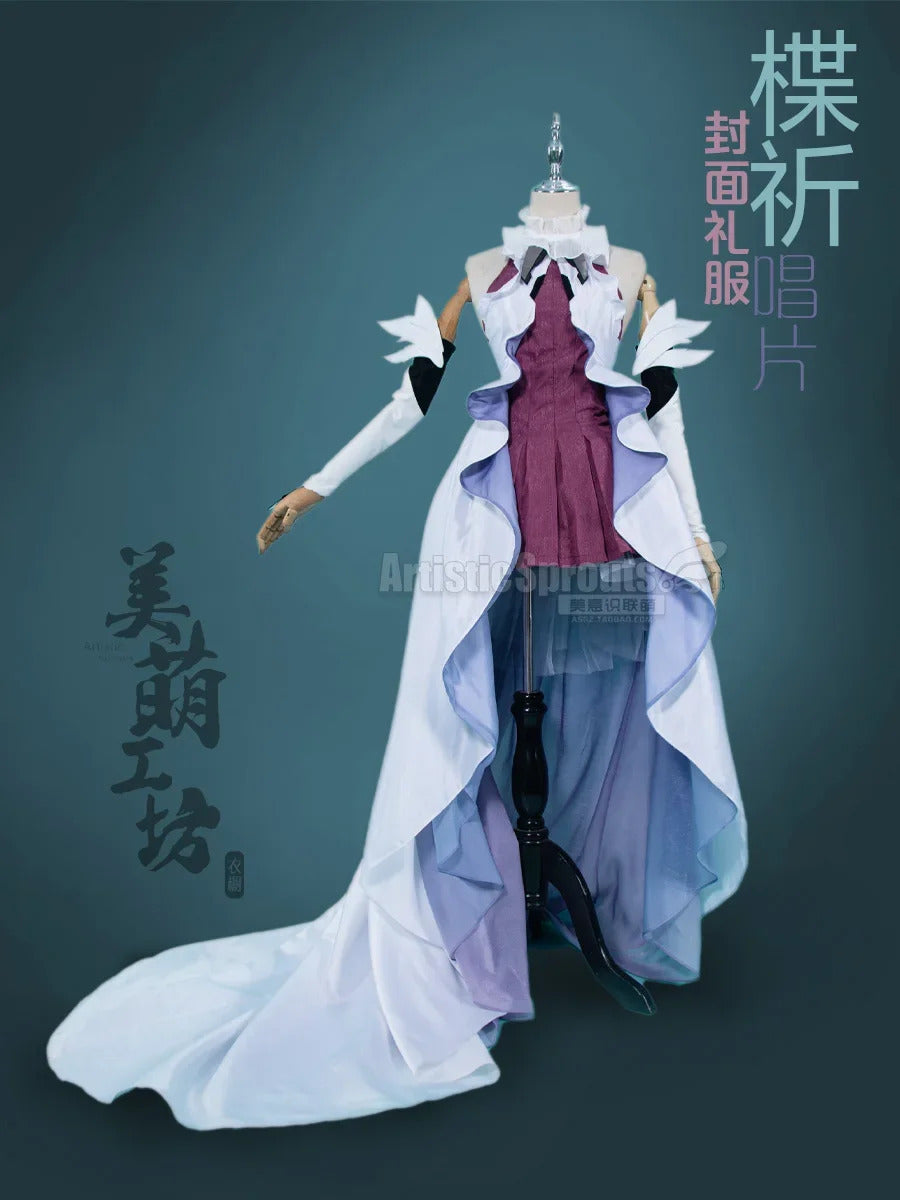 Anime Guilty Crown Inori Yuzuriha Cosplay Costume Women's new elegant Halloween party dress wig accessories props uniform set