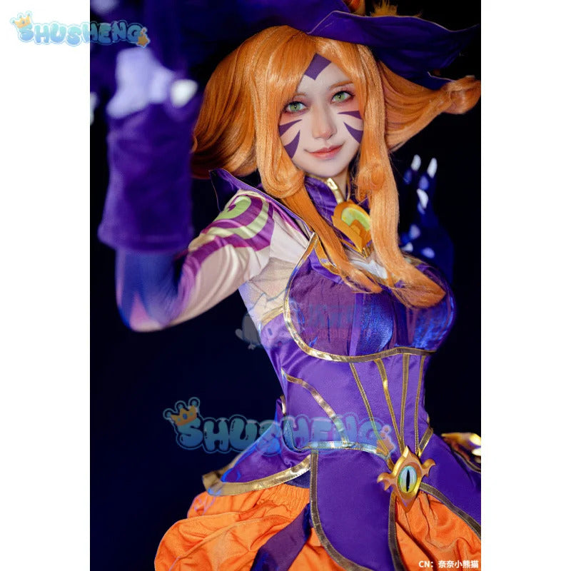 Game Lol Neeko Cosplay Costume Ears, hats, tail,accessories Halloween party funny and cute uniform Neeko Woman Man Set