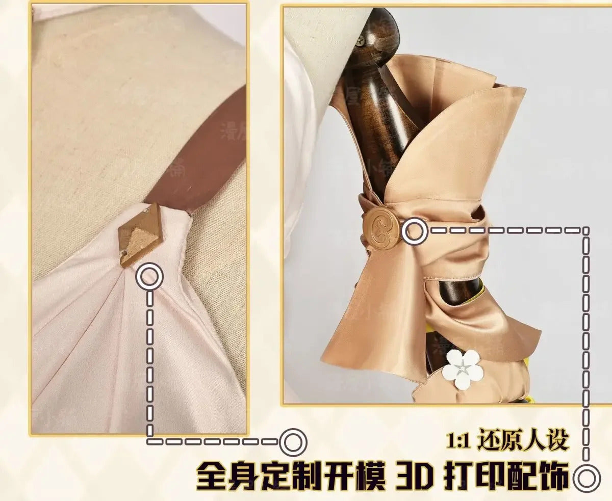Honkai Star Rail Aglaea Cosplay Costume Wig Dress Headwear Amphoreus The Goldweaver Carnival Halloween Party Women Props