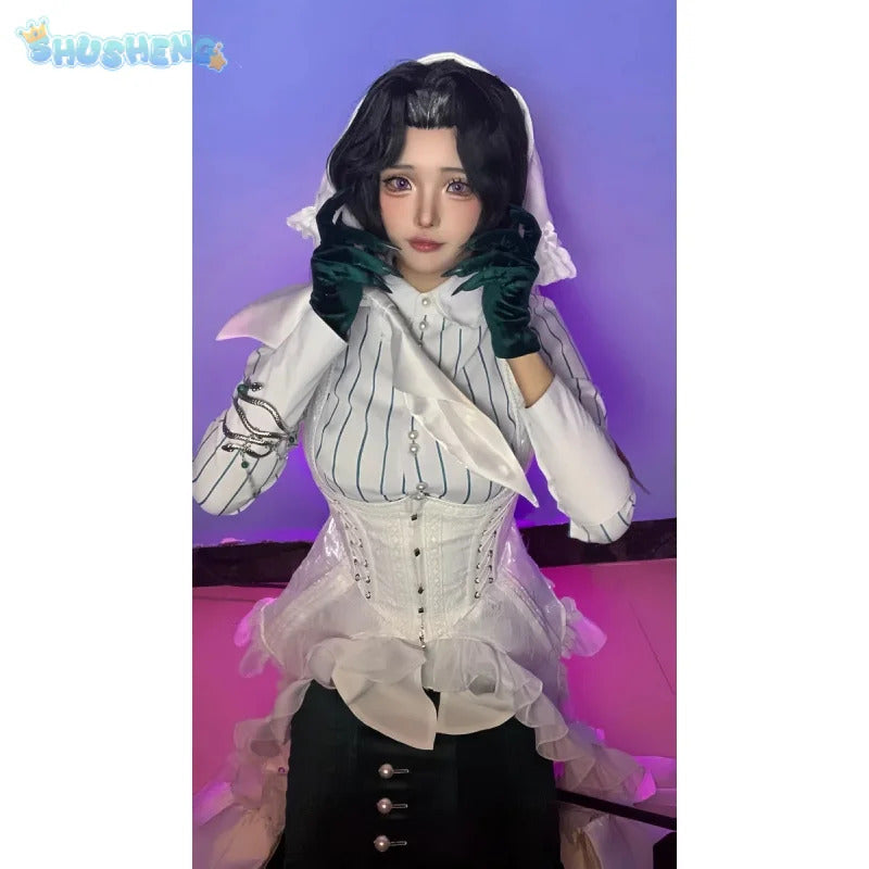 Anjo Nala Cosplay Reverse:1999 Nala Hari costume Ms. Kimberly Sexy Fish Tail Maid Dress Set Party Christmas Full Woman Uniform
