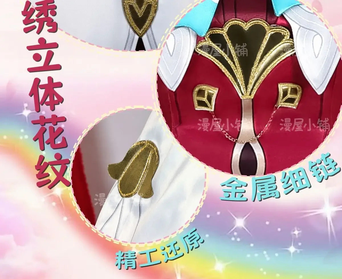 Shusheng-N Honkai Star Rail Hyacine Cosplay Costume Dress Hat Uniform Amphoreus Carnival Halloween Party for Women Girls Props
