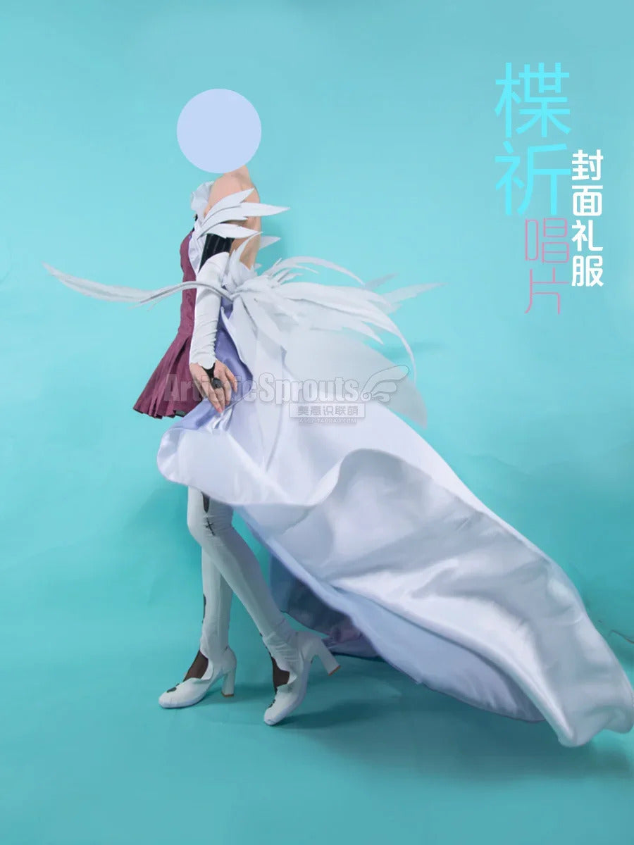 Anime Guilty Crown Inori Yuzuriha Cosplay Costume Women's new elegant Halloween party dress wig accessories props uniform set