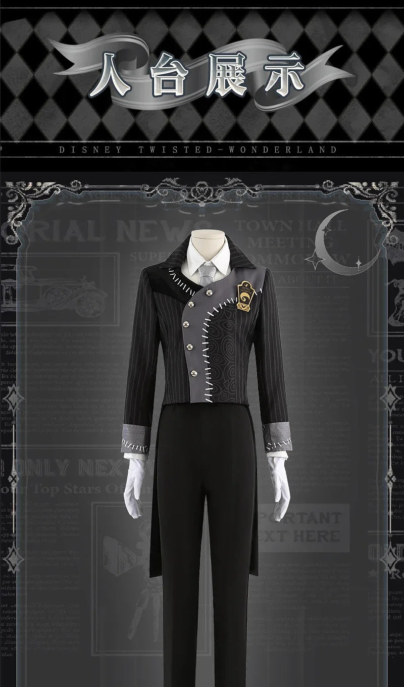 Twisted-Wonderland Jade Leech Cosplay Costume Uniform Halloween Carnival Party Christmas Play Role Clothes Clothing