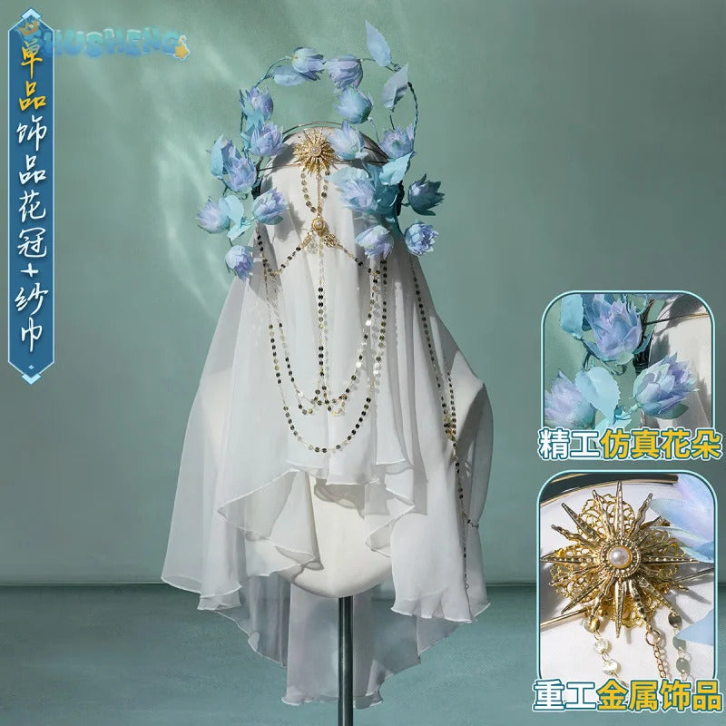 Shusheng-R Game Identity V Eli Clark Seer Cosplay The Prophet Of The Past Costume Halloween Party Dress waist headband prop Woman Man set