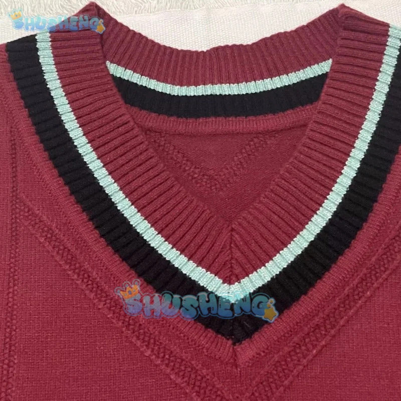 Rafayel Cosplay Love and Deepspace Men Fashion Vest Sweater Red Maple Season Uniform Halloween Costumes Rafayel Role Play Suit