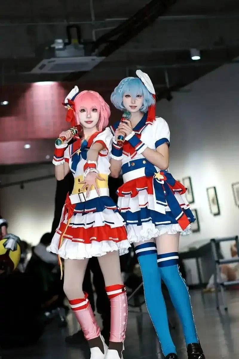 Anime Pripara Dorothy West Leona West Cosplay Costume Women's Man Halloween Sweet JK Dress Uniform Props Tie Full Set Uniform
