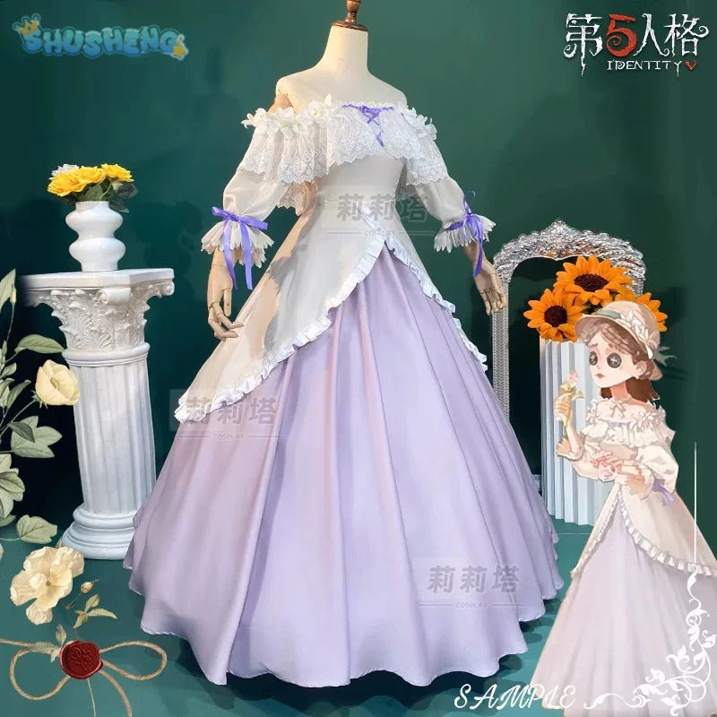 In stock Game Identity Ⅴ Vera Nair cospaly Perfumer Costume Sweet Lolita Princess Dress Hat Set Party Christmas Girl Uniform