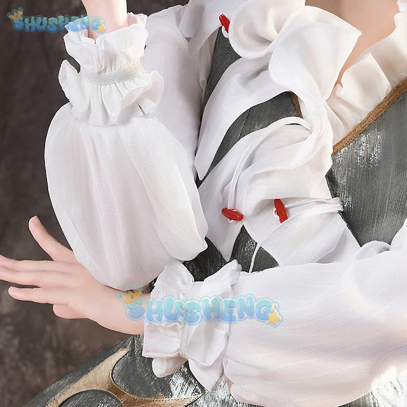 Reverse:1999 Melania Cosplay Costume Cosplay Costume Red and White Uniform Halloween Carnival Party Christmas Clothing