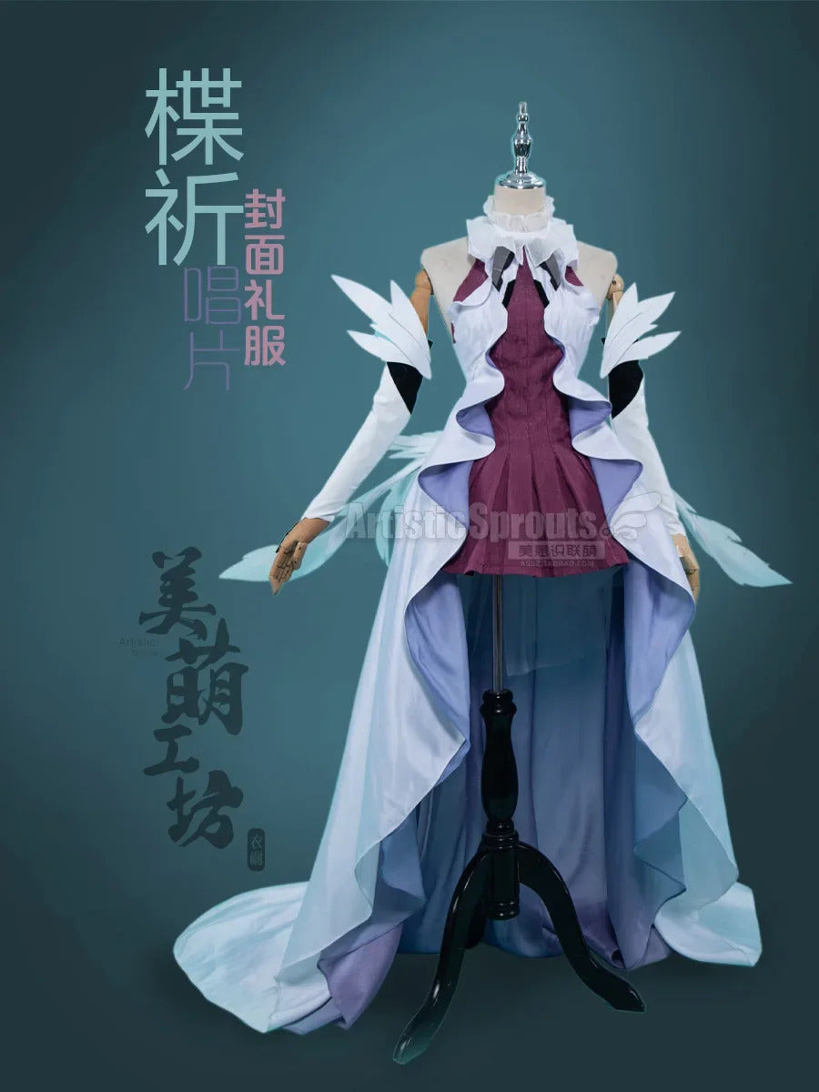 Anime Guilty Crown Inori Yuzuriha Cosplay Costume Women's new elegant Halloween party dress wig accessories props uniform set