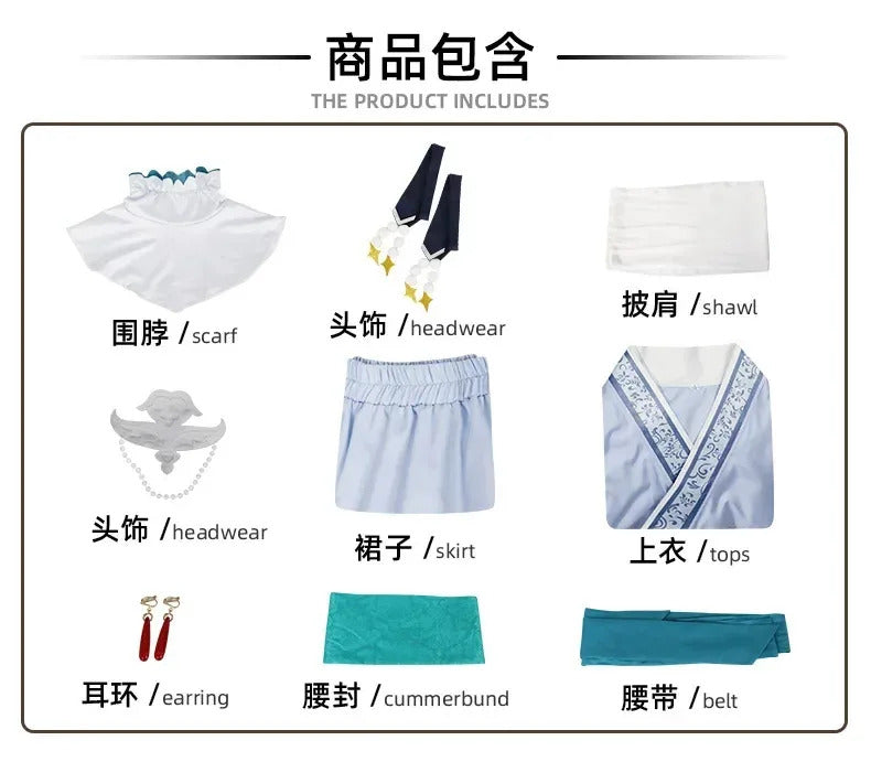 Anime The Apothecary Diaries Jinshi Cosplay Costume White Dress Headwear Earrings Kusuriya No Hitorigoto Maomao Women Outfit Cos