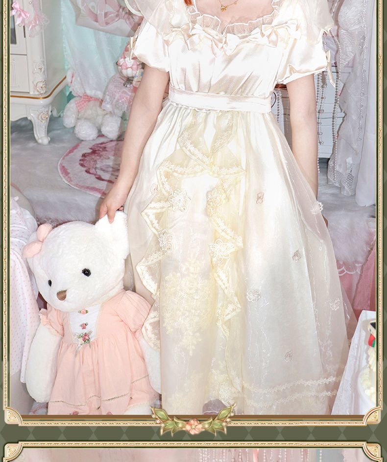 Eurydice Little Girl Cosplay Game Identity V Costume Girl Memory Alice Dress Headgear Wig Set Halloween Party Outfit Women