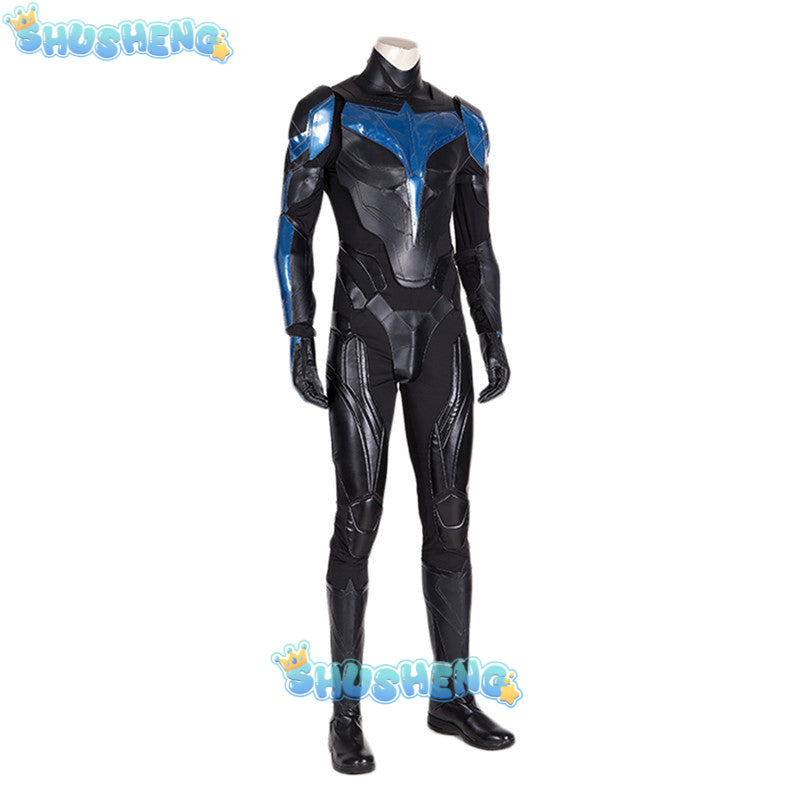 Titans Nightwing Cosplay Costume Carnival Halloween Cosplay Dick Grayson Jumpsuit Superhero Robin Outfit Fancy Men Costume
