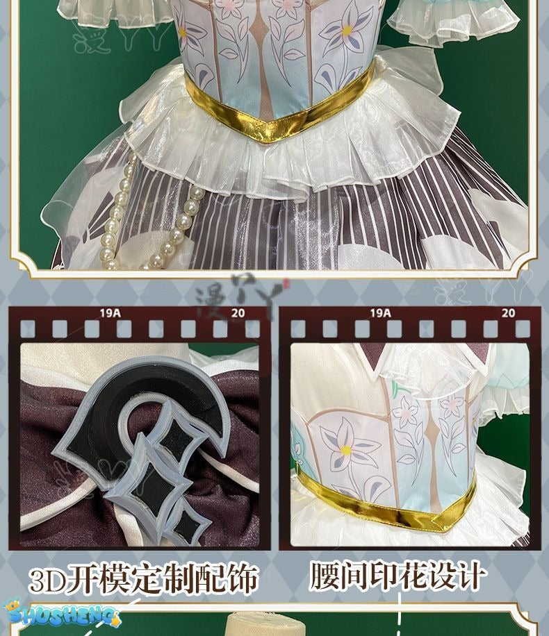 Dolia Cosplay Costume Game Honor of Kings Doria Costume Uniform Dress Headgear Set Duo Liya Role Play Clothing Women Dress