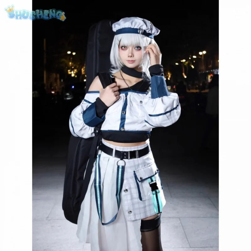 Shusheng-R BanG Dream! It's MyGO!!!!! Raana Kaname Cosplay Costume Girl Halloween Party Sweet Uniform Hat Skirt Socks Belt Accessories Set