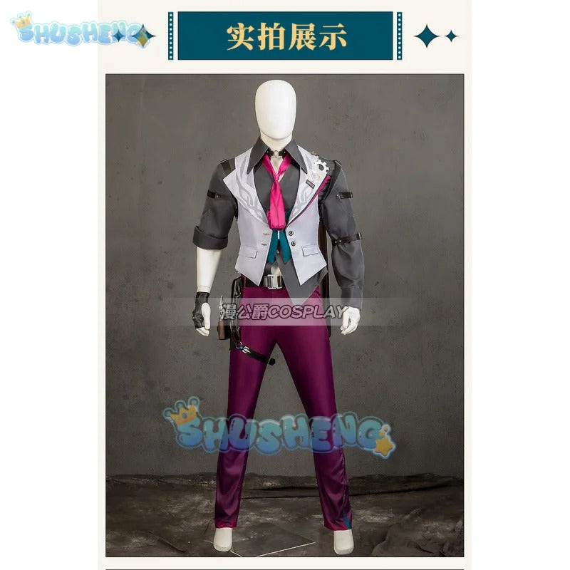 Gallagher Cosplay Game Honkai: Star Rail Costume Fashion Handsome Uniform Suit Halloween Carnival Party Outfit Men XS-3XL