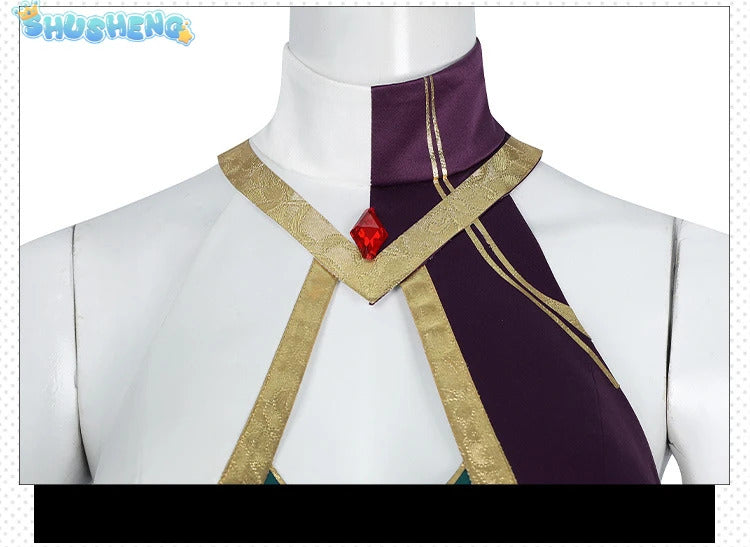 Game LOL Morgana Cosplay Costume Dress Set Women Coven Morgana Fashion Dress With Accessories Outfits Halloween Costume
