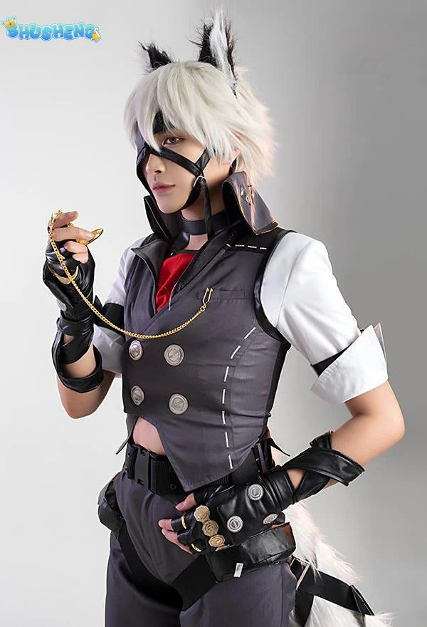 Zenless Zone Zero Von Lycaon Cosplay Costume Wig Game Uniform Tail Rings Victoria Housekeeping New Eridu Halloween for Women Men