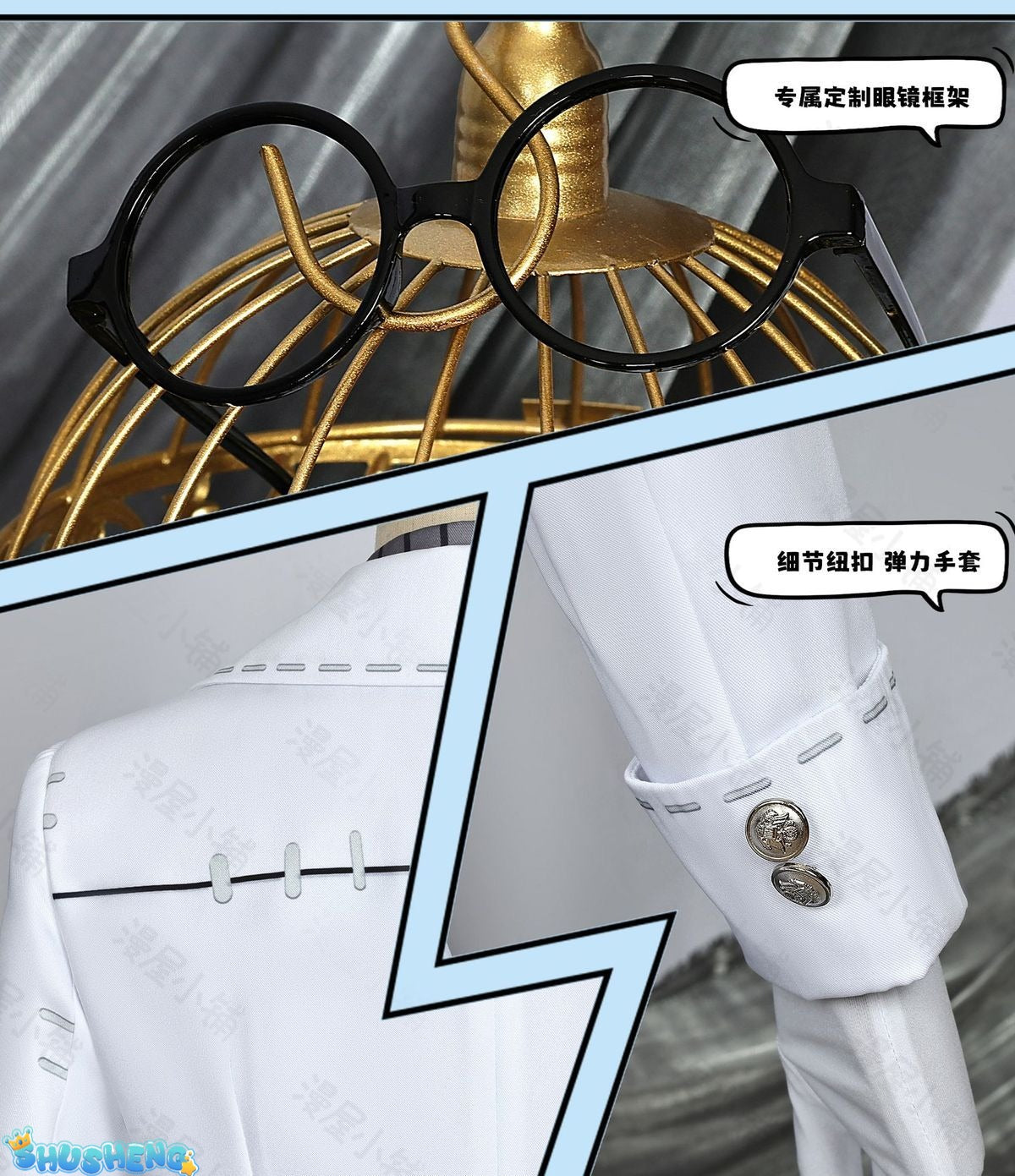 Identity V Gatto Cosplay Aesop Carl Embalmer Men's Costume Beautiful Suit Uniform Role Play Outfit for Halloween Party