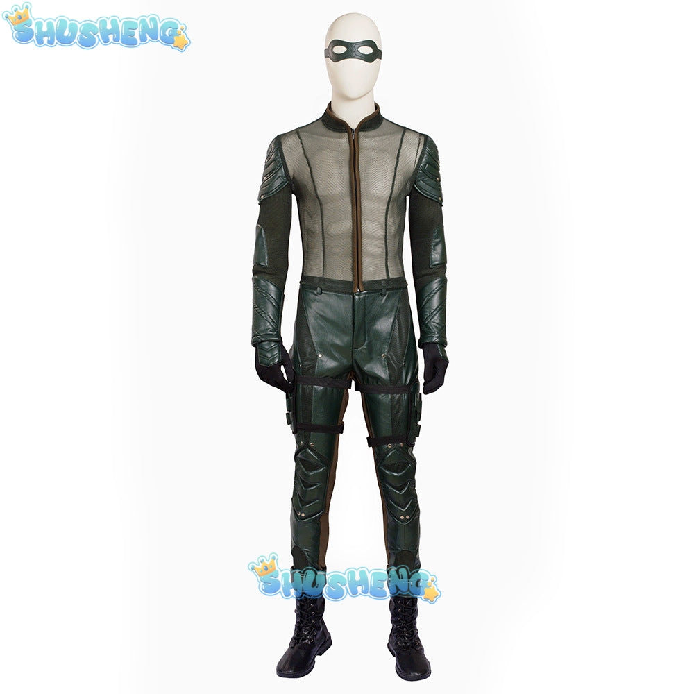 The Arrow Season 5 Green Arrow Cosplay Costume Oliver Quee Outfit Halloween Costumes
