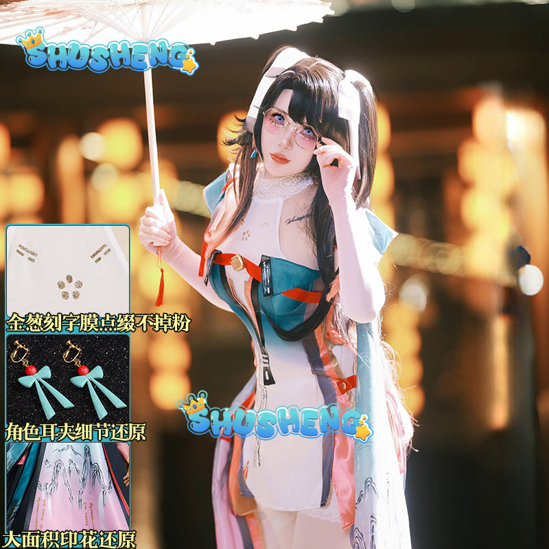 Game Zhezhi Cosplay Costume Wuthering Waves Dresses Gloves Uniform Suit Halloween Carnival Role Play Outfits for Women Comic Con
