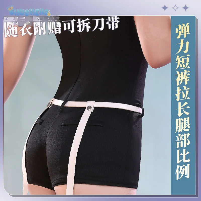 Phosphophyllite Antarcticite Land of the Lustrous Men Women Cosplay Costume Wig Tie Jumpsuit Outfit Uniform Belt