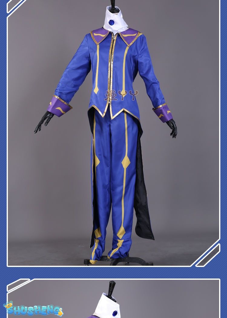 Anime Code Geass Lelouch of the Rebellion R2 Zero Outfits Cosplay Costume