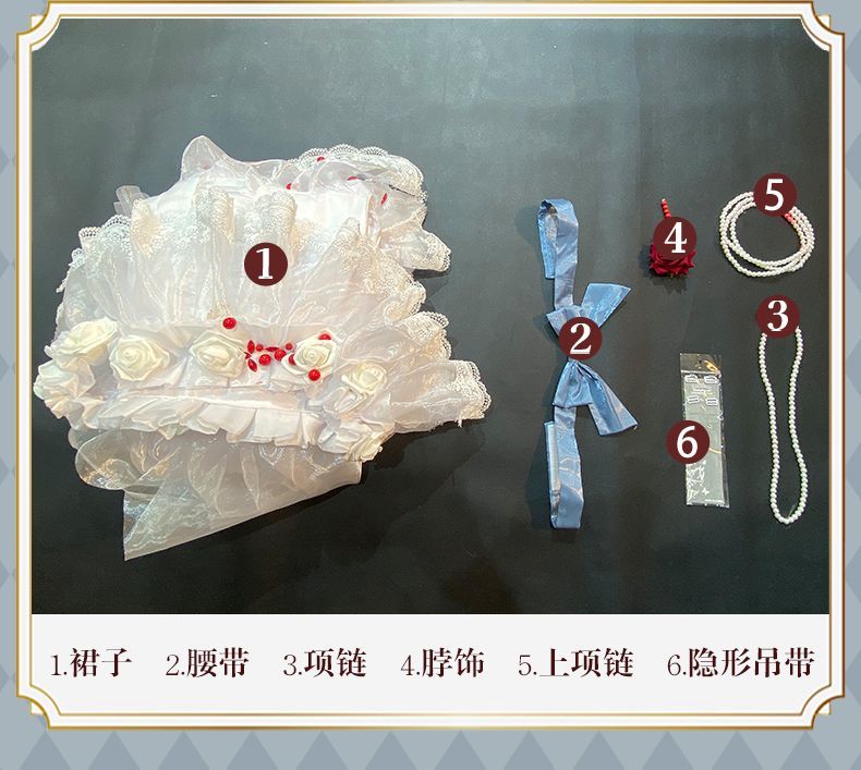 Game Identity V Bloody Queen False Hope Marie Cosplay Costume Mary Halloween Party Props