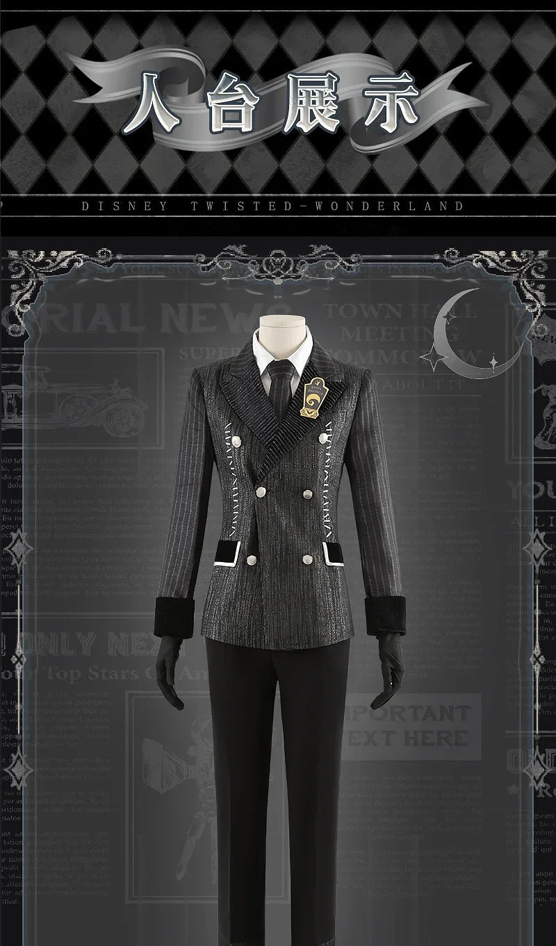 Twisted-Wonderland Azul Ashengrotto Cosplay Costume Uniform Halloween Carnival Party Christmas Play Role Clothes Clothing